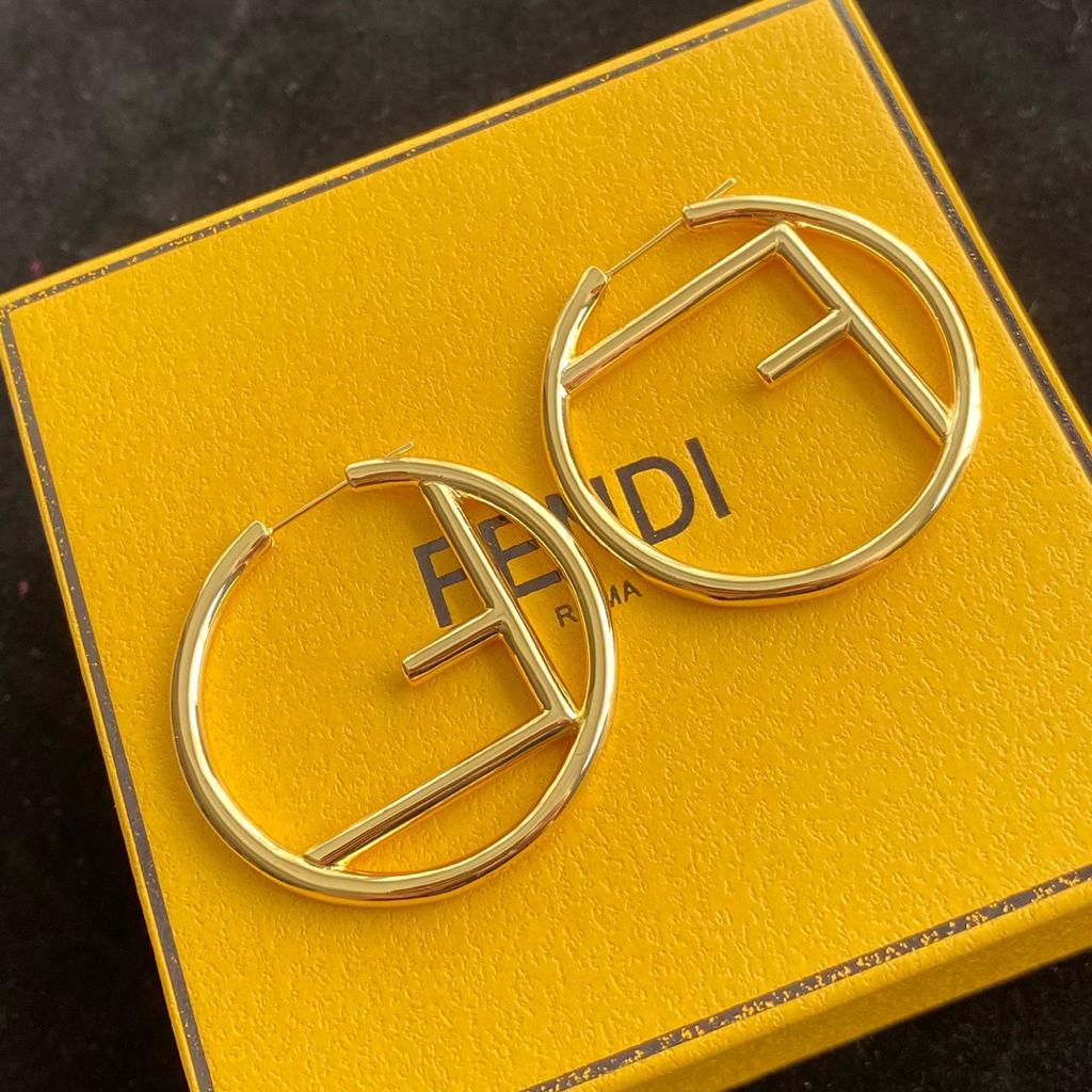 Fendi Round Stud Earrings – Iconic & Elegant