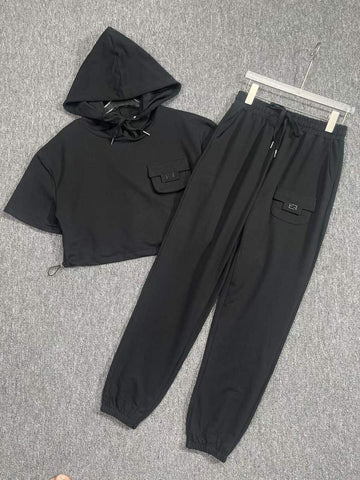 Casual Hooded Two-Piece Tracksuit