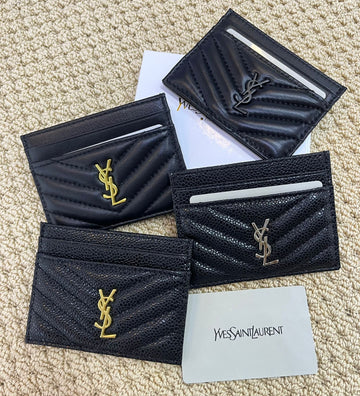 Saint Laurent Black Quilted Leather Wallet Collection