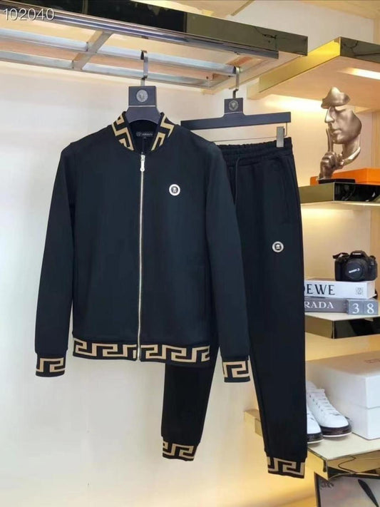 Versace White & Gold Greek Key Tracksuit