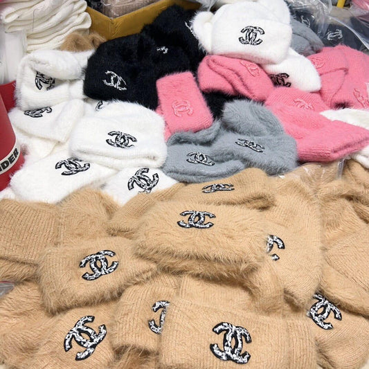 Chanel Embroidered Knit Beanies Collection