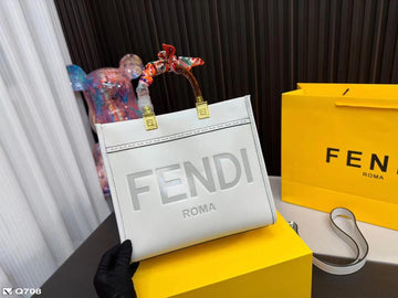 Fendi Roma Tan Leather Tote Bag – Luxury Designer Handbag