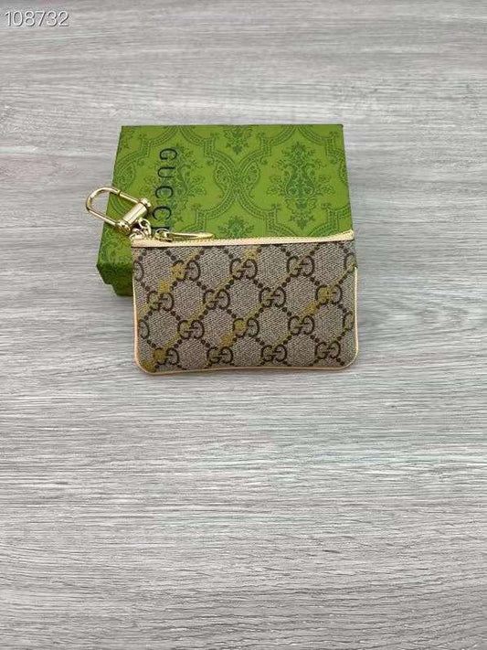 Gucci Monogram Key Pouch with Luxury Green Box