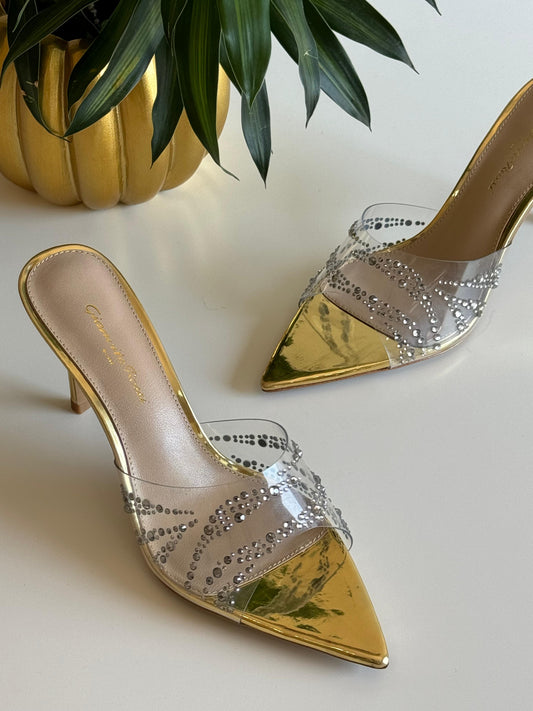 Modern Transparent Mules with Pointed Toe