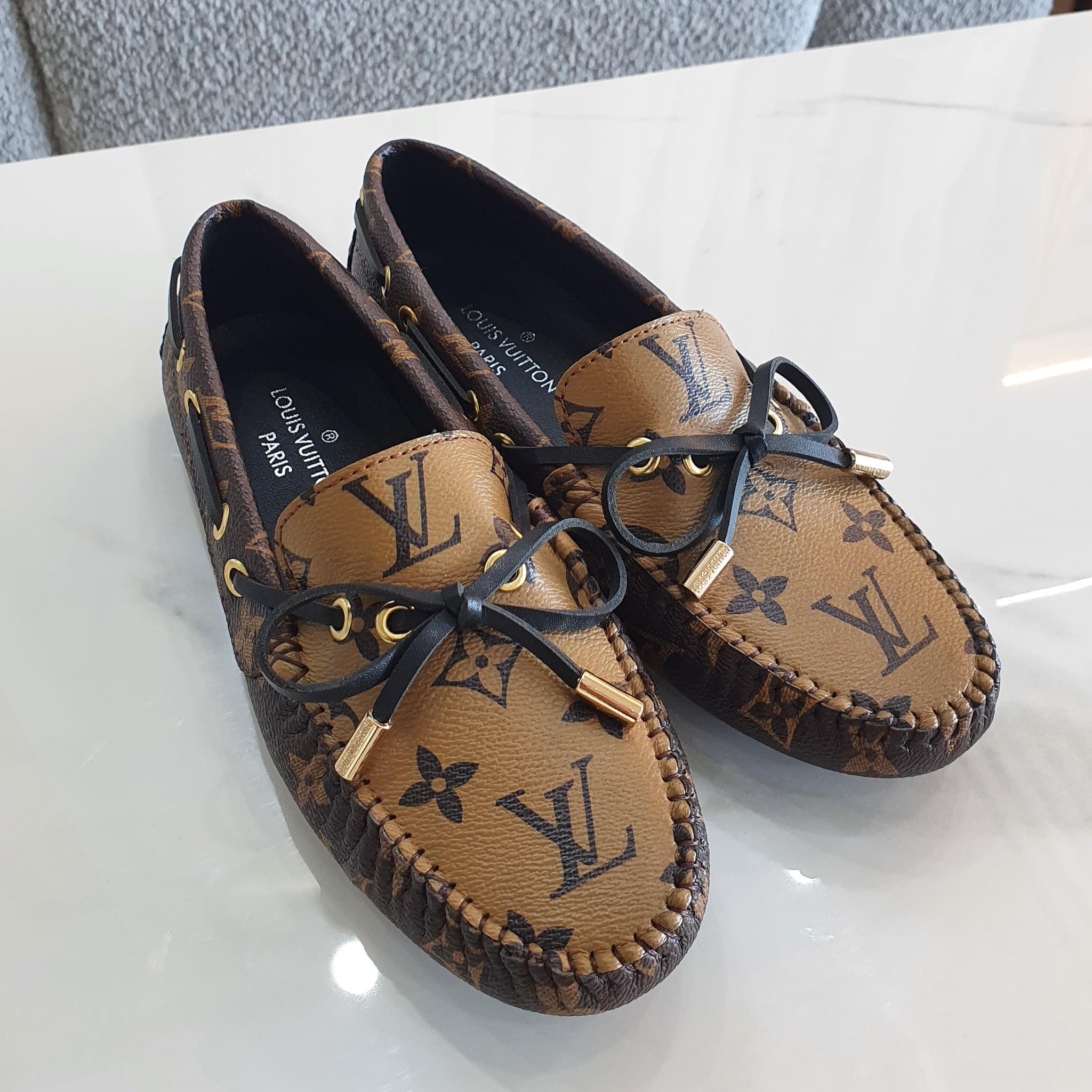 Louis Vuitton Monogram Damier Driving Loafers and Espadrilles