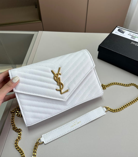 YSL Quilted Chain Wallet