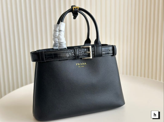 Prada Milano Suede & Leather Handbag