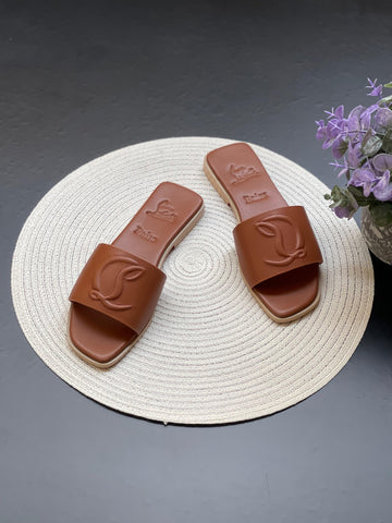 Elegant Leather Slide Sandals