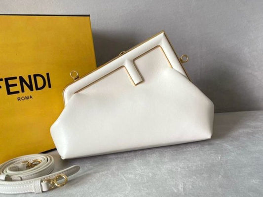 Fendi First Black Leather Clutch