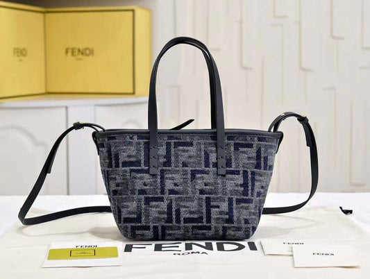 Fendi Denim Jacquard Tote Bag