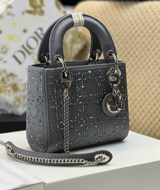 Dior Lady Handbag in Elegant Grey